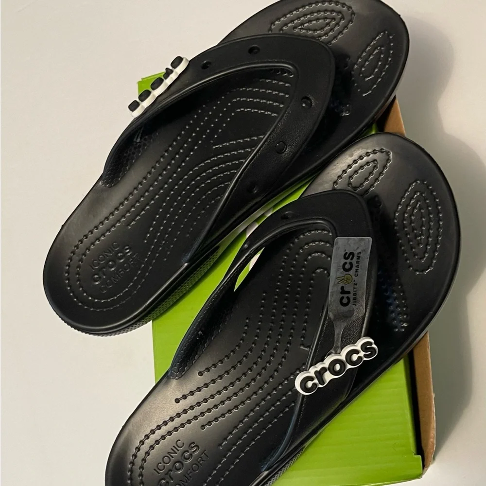 CROCS Black Comfort‎ Slides - Picture 6 of 8